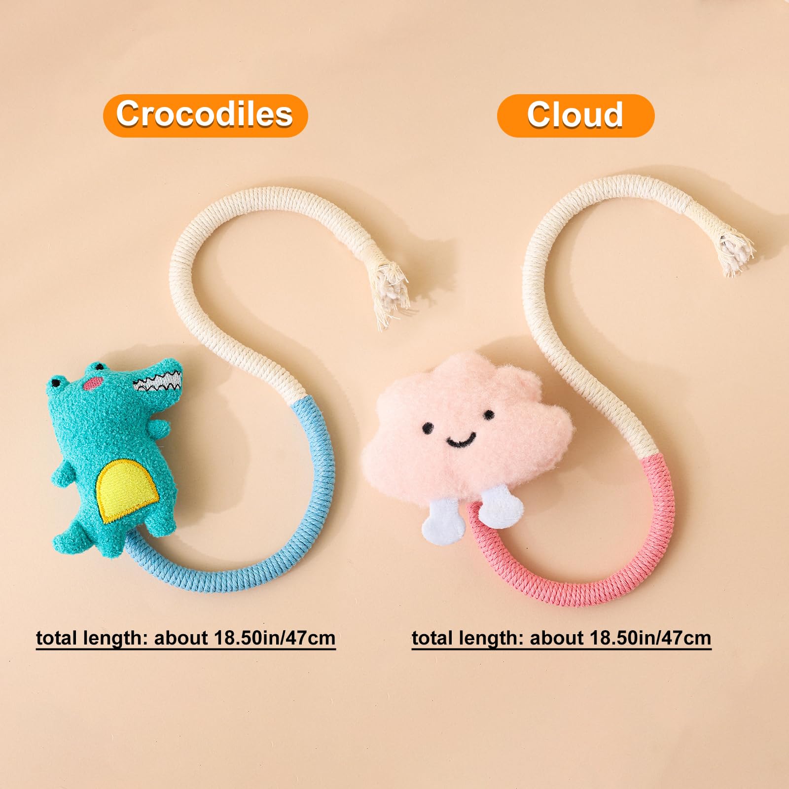 Kingtree cat rope toys textured fibers aid teeth cleaning
