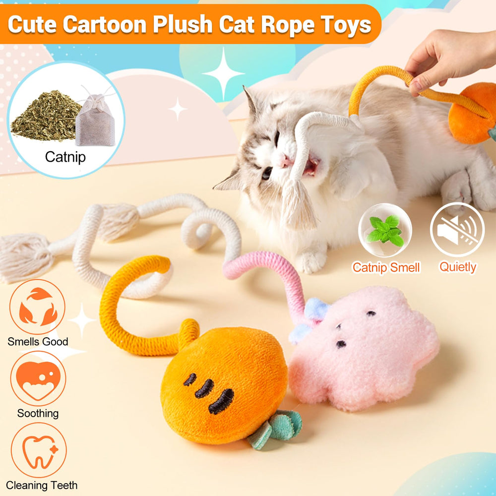 Kingtree cat rope toys with catnip-infused appeal for curiosity