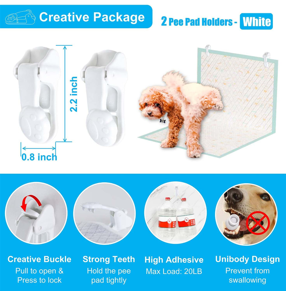 Kingwee dog pee pad holder walls with 3M adhesive for secure wall mounting.