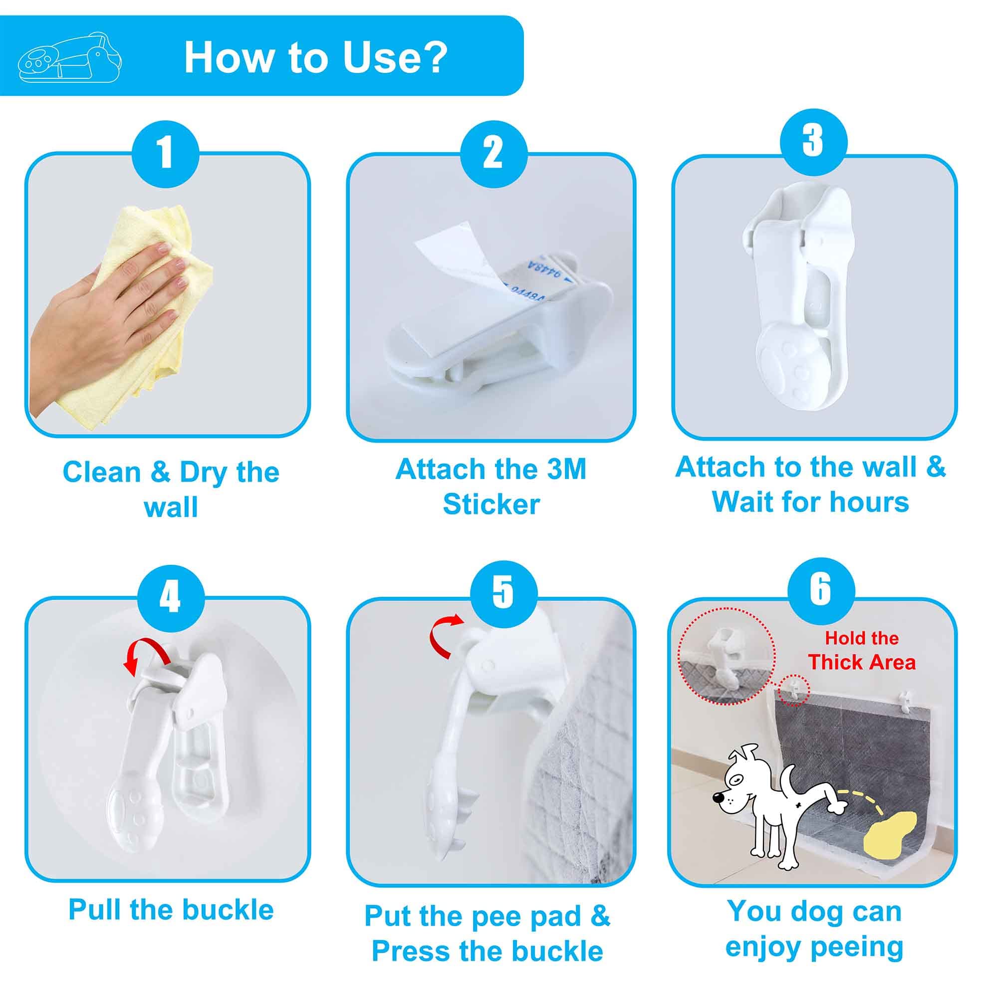 Kingwee easy buckle lock for quick pad changes