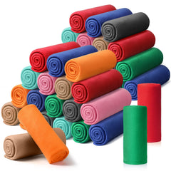 Kinlop fleece blanket 40 packs in a colorful stack for cozy room decor.
