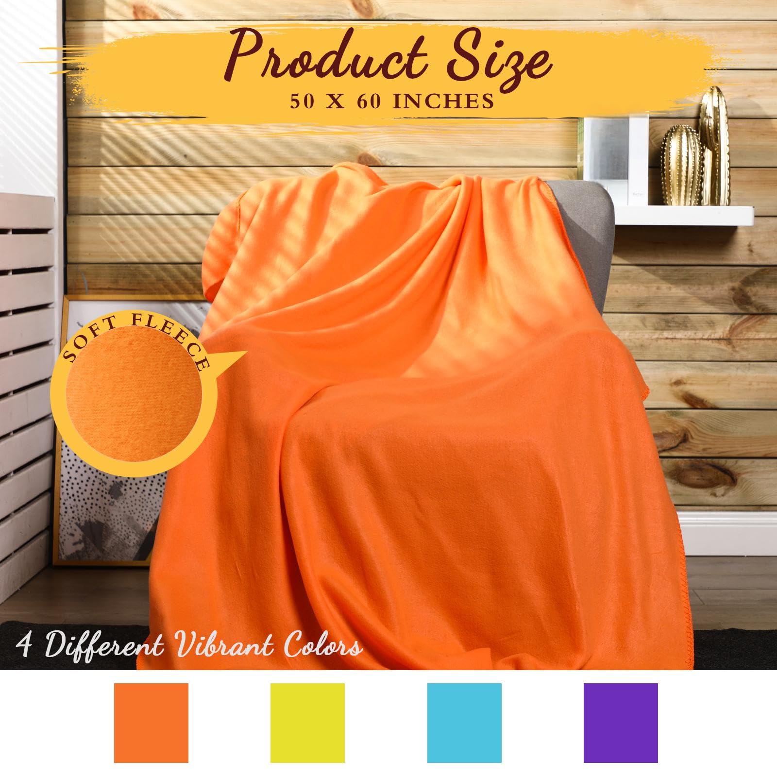 Kinlop fleece blanket 60x50 folded neatly for easy storage and travel.
