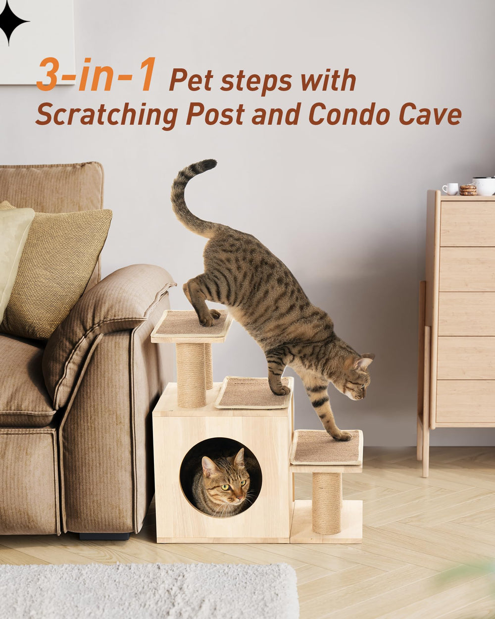 KinoTail durable wood frame supports busy households and multi-pet homes