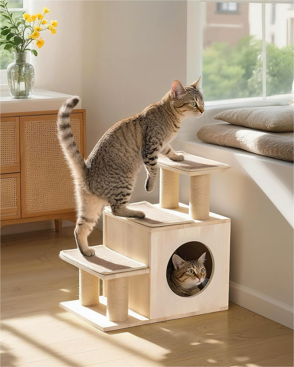 KinoTail left-or-right layout adapts to room arrangement and pet preference