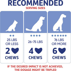 Kinpur Calming Chews packaging back provides product details and usage guidance