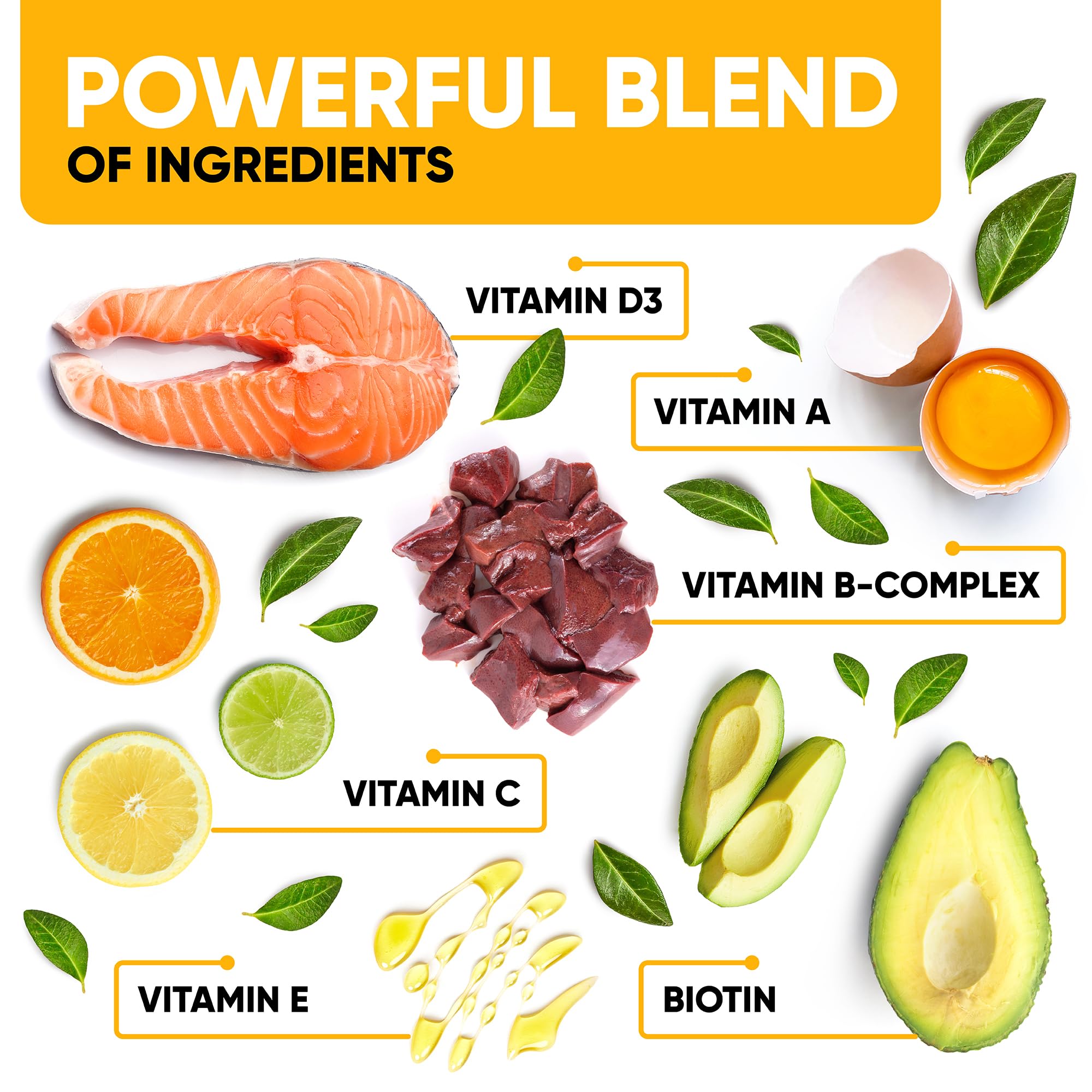 Kinpur Dog Multivitamin label detail shows nutrients and oils for heart and brain support.