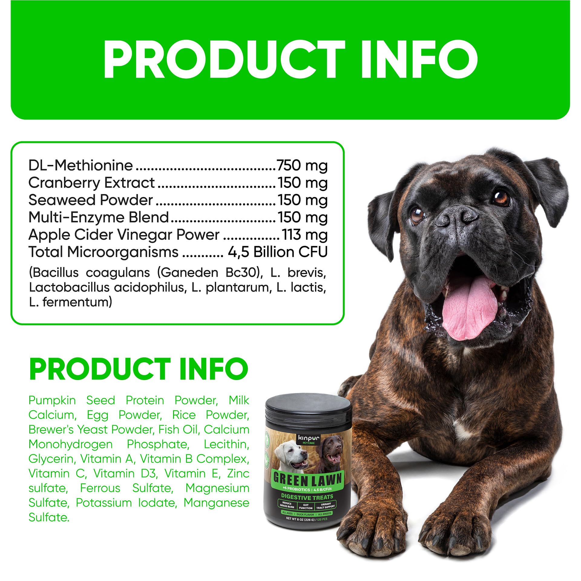 Kinpur Green Lawn Chews duck-flavor chew supports peaceful mealtimes