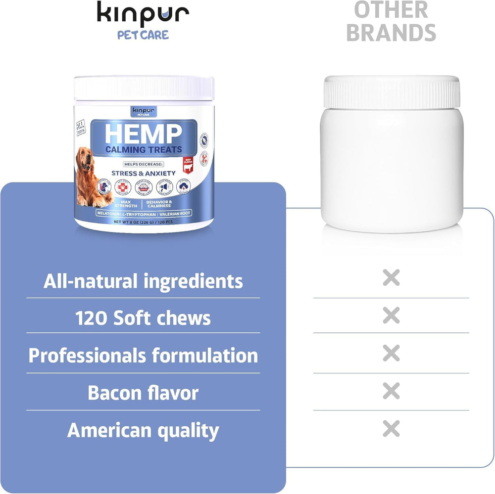 Kinpur travel-friendly calming tin shown for on-the-go pet calm during trips