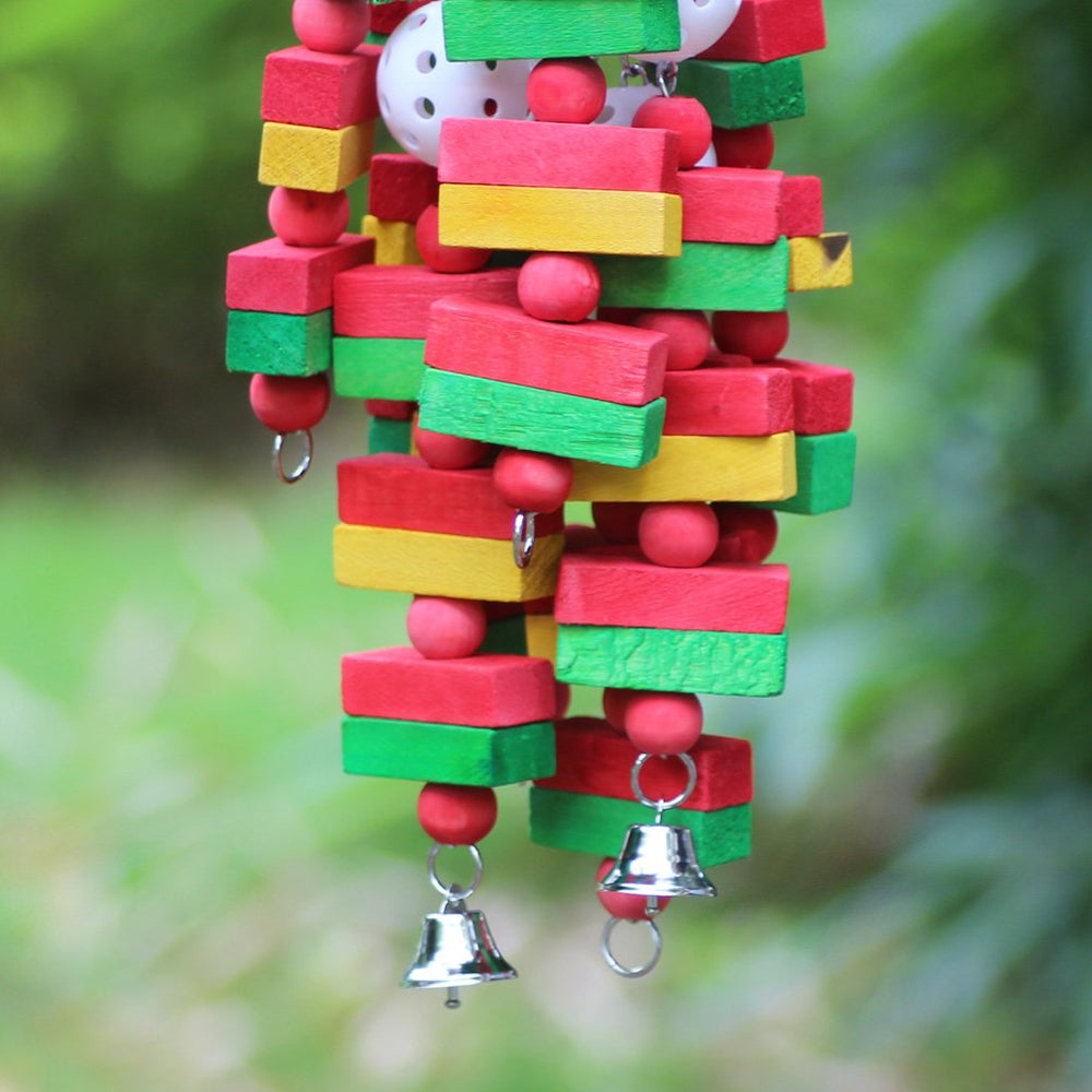 KINTOR multi-layer climbing toy engages active parrots with varied textures.