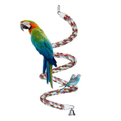 KINTOR Rope Bungee Perch 83-inch length for large parrots—climb and play.
