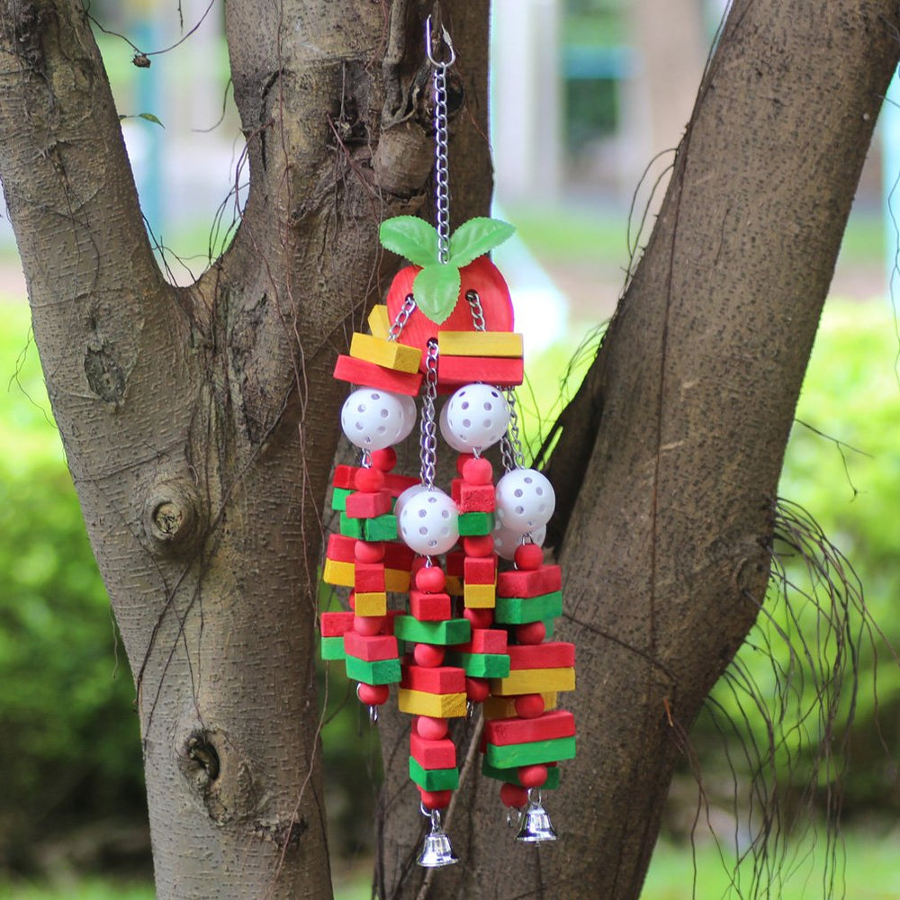 KINTOR safe materials parrot toy uses natural wood and pet-safe colors for peace of mind.