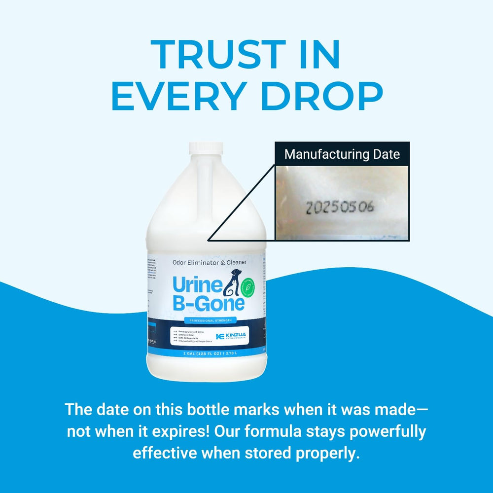 KINZUA ENVIRONMENTAL Urine B-Gone original scent bottle conveys fresh, not overpowering aroma.
