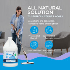 KINZUA ENVIRONMENTAL Urine B-Gone carpet-application highlights deep penetration for embedded stains.