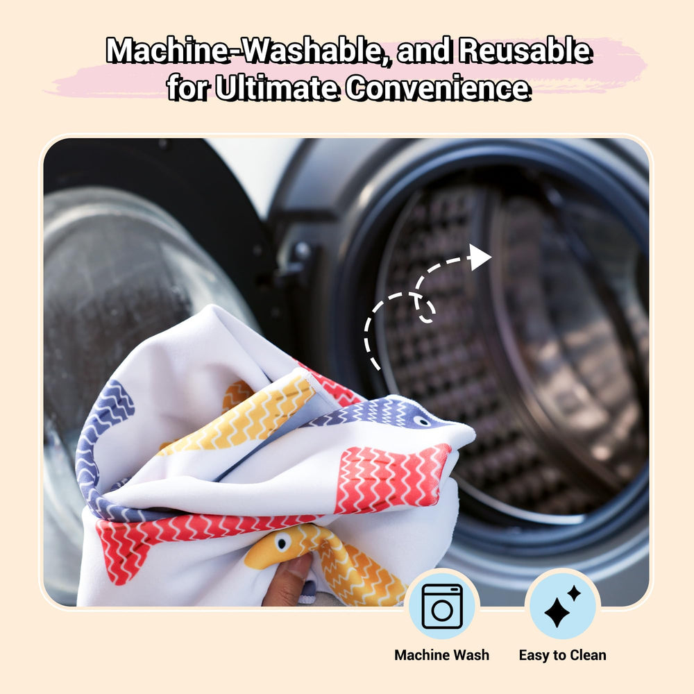 Kiorafoto wrap enables teeth brushing and ear cleaning with minimal movement.