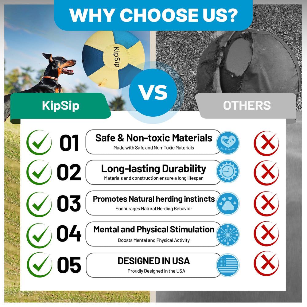 KipSip Herding Ball outdoor-grip on grass shows all-terrain play control