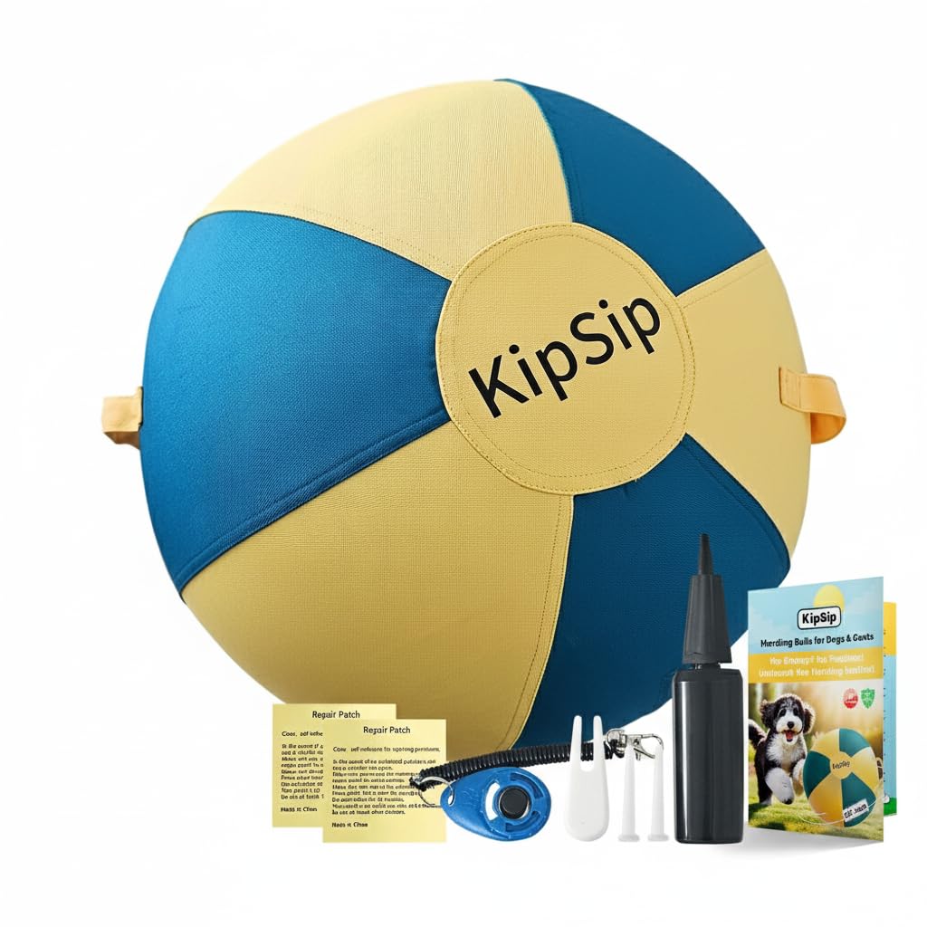 KipSip Herding Ball outer cover shows rugged design for high-energy dog training
