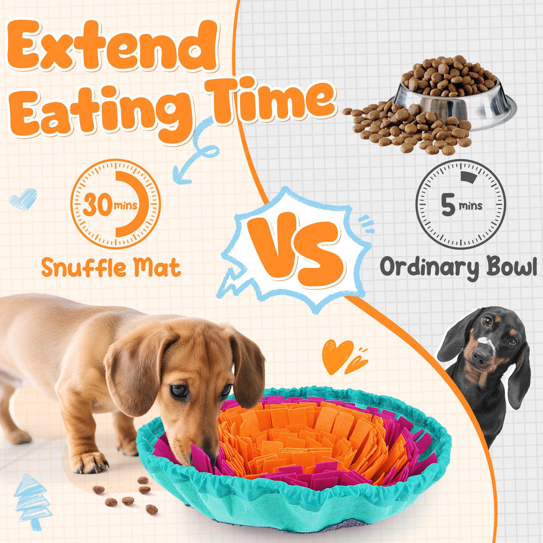 KIPRITII foldable snuffle bowl demonstrates portable, space-saving design.