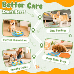 KIPRITII Dog lick mat four-quadrant close-up supports calm, focused mealtime.