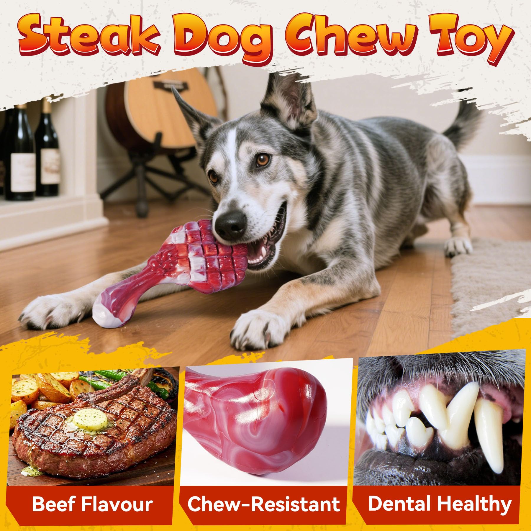 KIPRITII squeaky ball red stimulates fetch and endurance