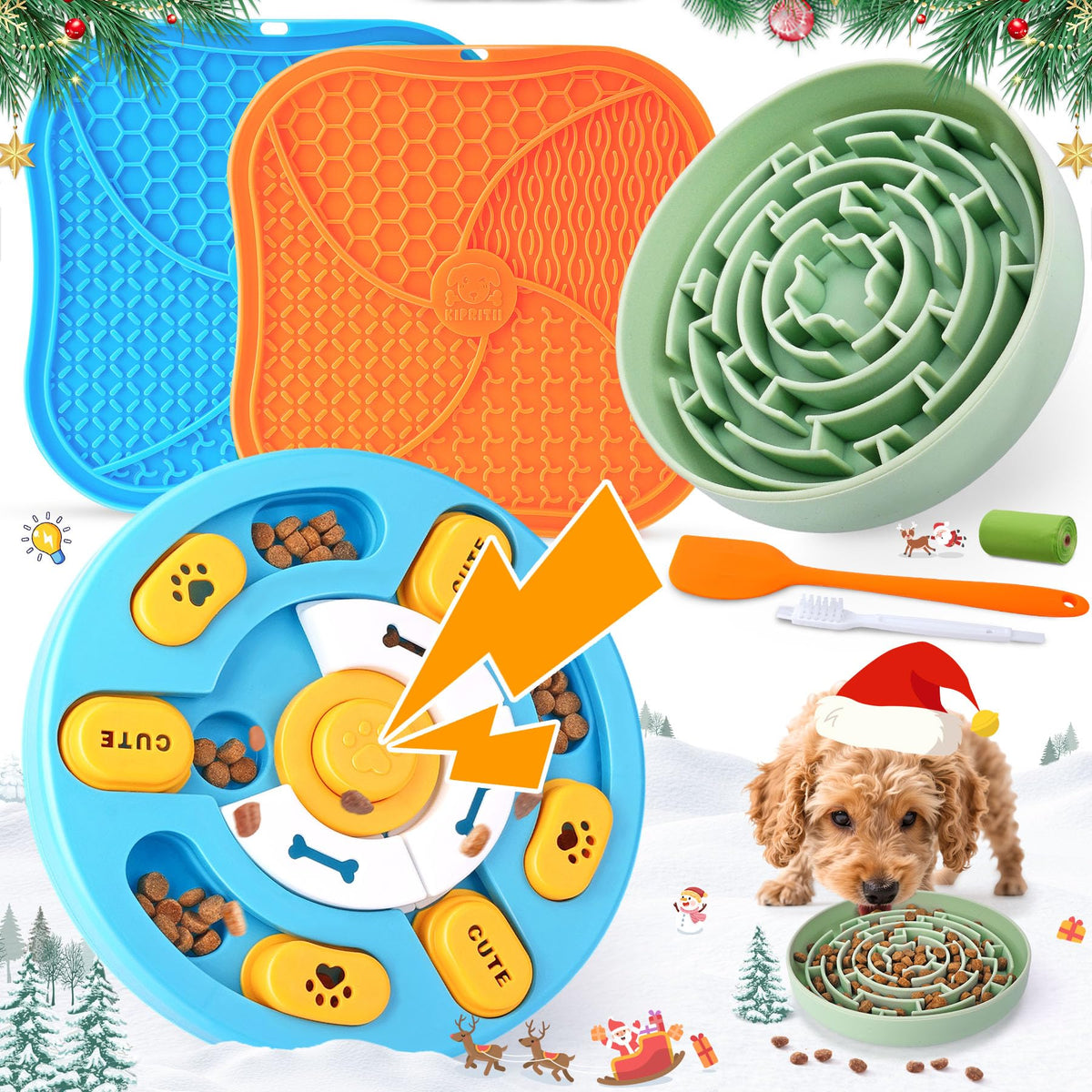 KIPRITII Well-Rounded Enrichment Set packaging highlights tools for mental stimulation.