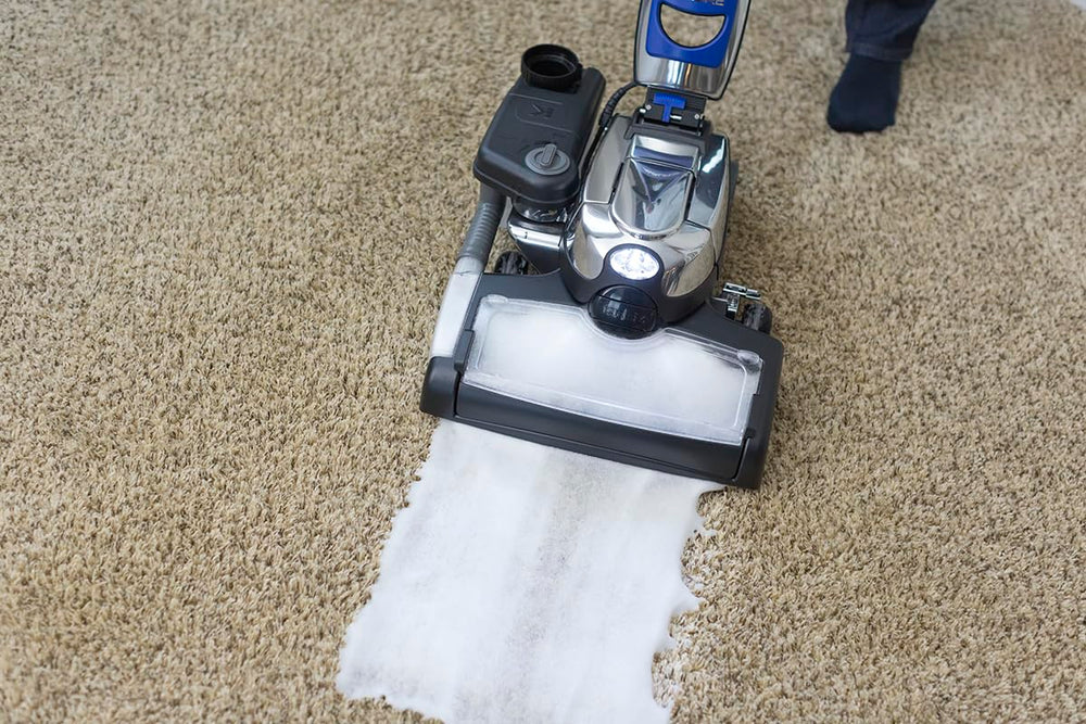 Kirby 283297 carpet stain removal closeup highlights effective stain lifting.