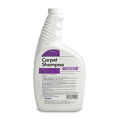 Kirby fast-drying formula leaves carpets residue-free.