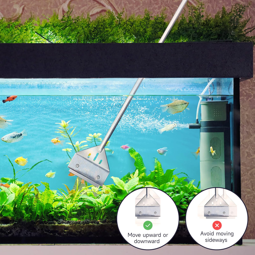 Kirecoo algae-scraper-installation shows tool-less setup for fast assembly.
