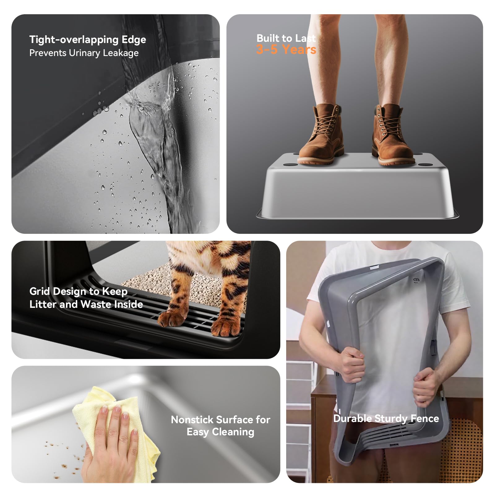 KISENG included litter scoop with ergonomic handle for quick cleanup.