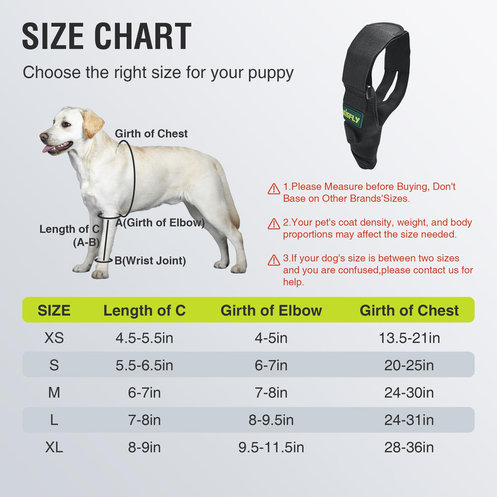 KISFLY dog elbow brace used during outdoor activity to support walking or running.