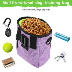 Kissleaf large-capacity pouch holds treats, kibble and clicker for extended sessions
