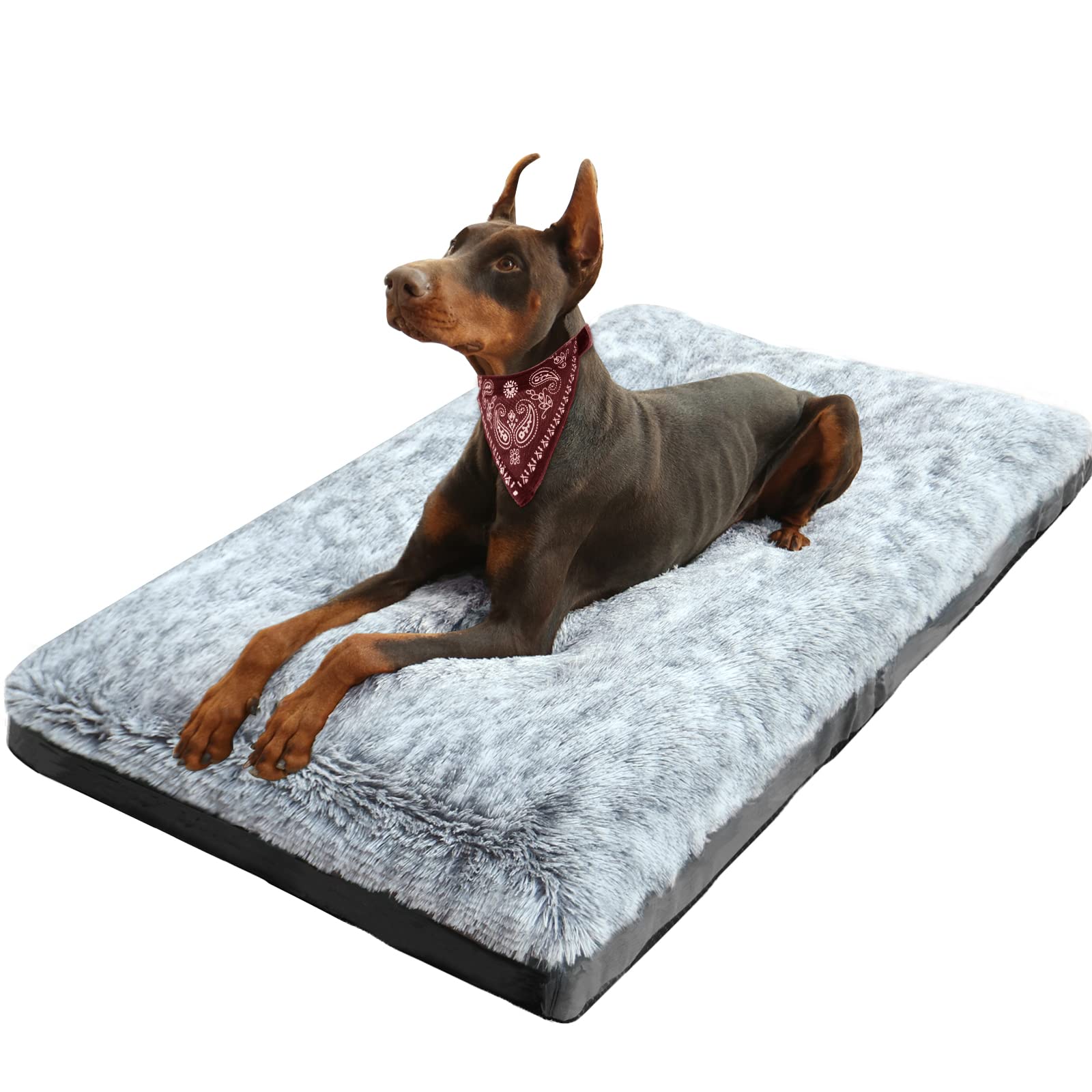 KISYYO orthopedic dog bed large front view shows a supportive surface for big dogs.