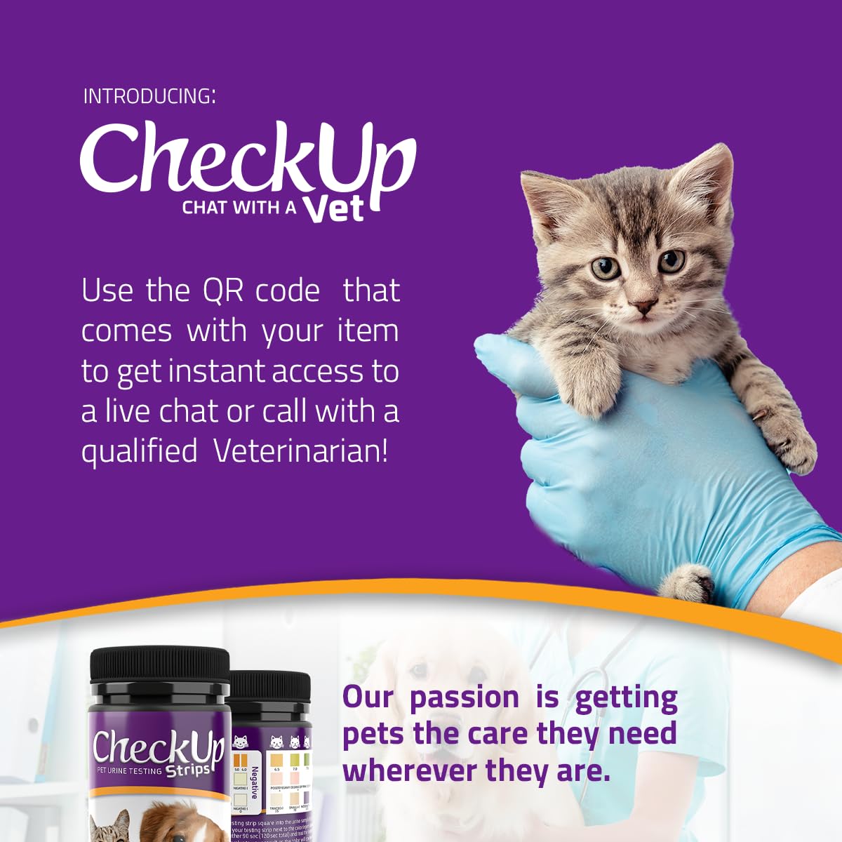 KIT4CAT CheckUp bottle contains 50 strips for extended home testing