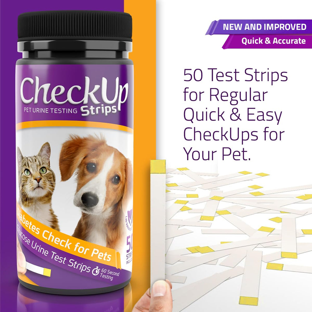 KIT4CAT CheckUp glucose strip for dipping demonstrates quick at home urine testing
