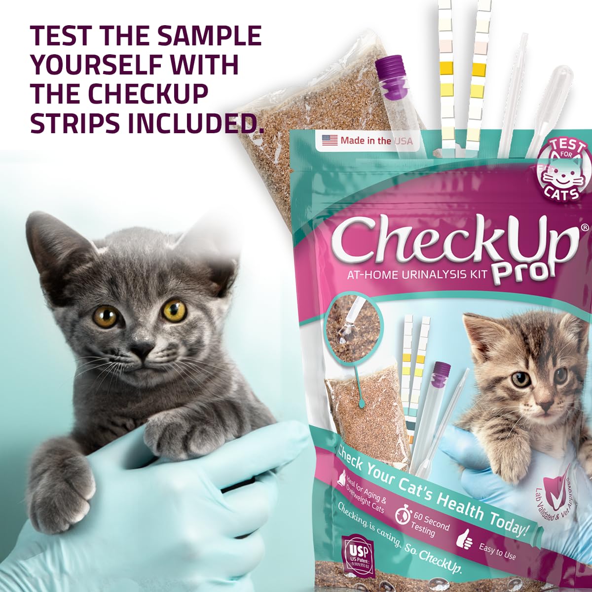 KIT4CAT CheckUp Pro two-strip kit delivers rapid 30–60 second readings