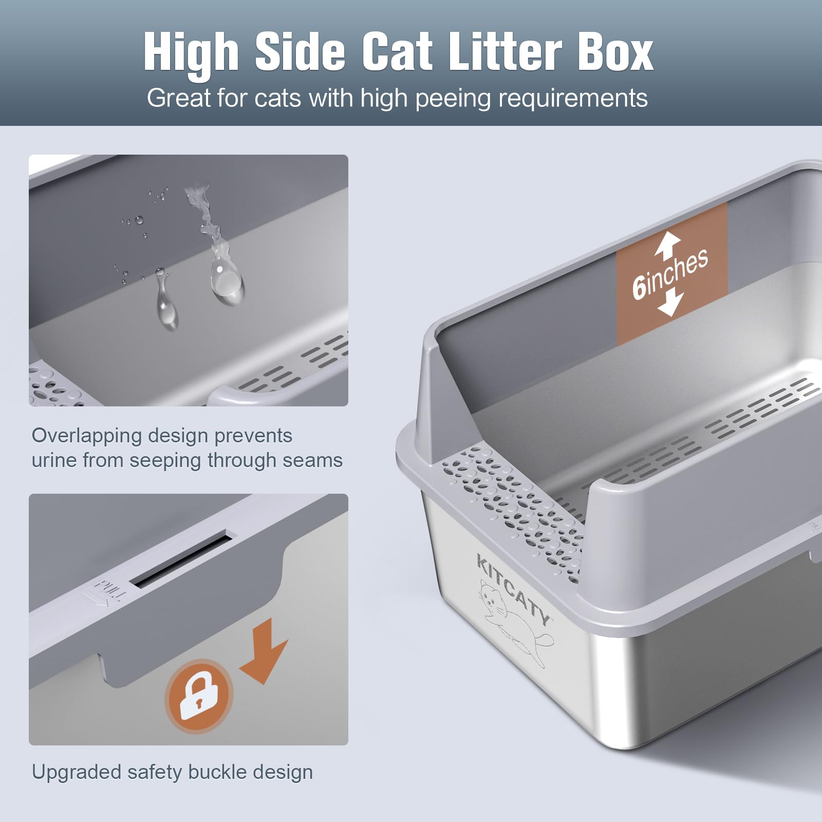 KITCATY leak-proof basin keeps floors clean during use
