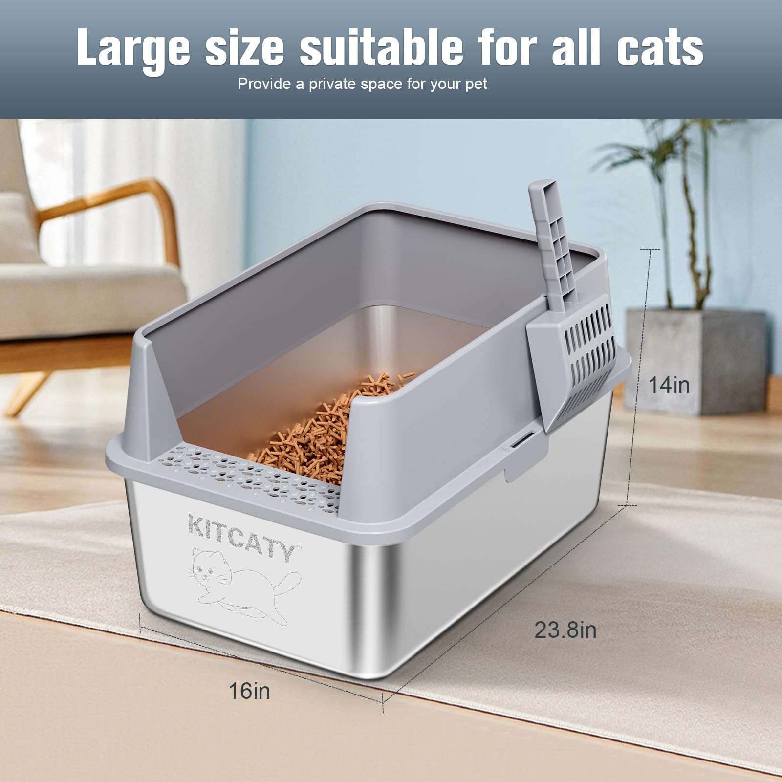 KITCATY safe, non-slip, scratch-resistant box for steady use