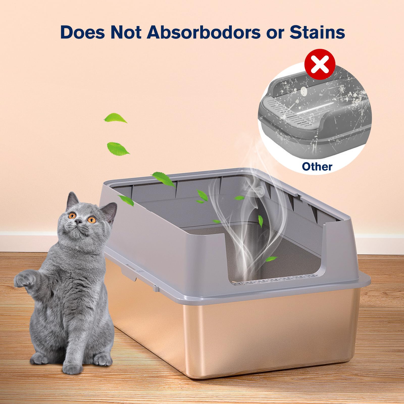 KITCATY XXL-capacity design image illustrates 60-liter litter capacity.