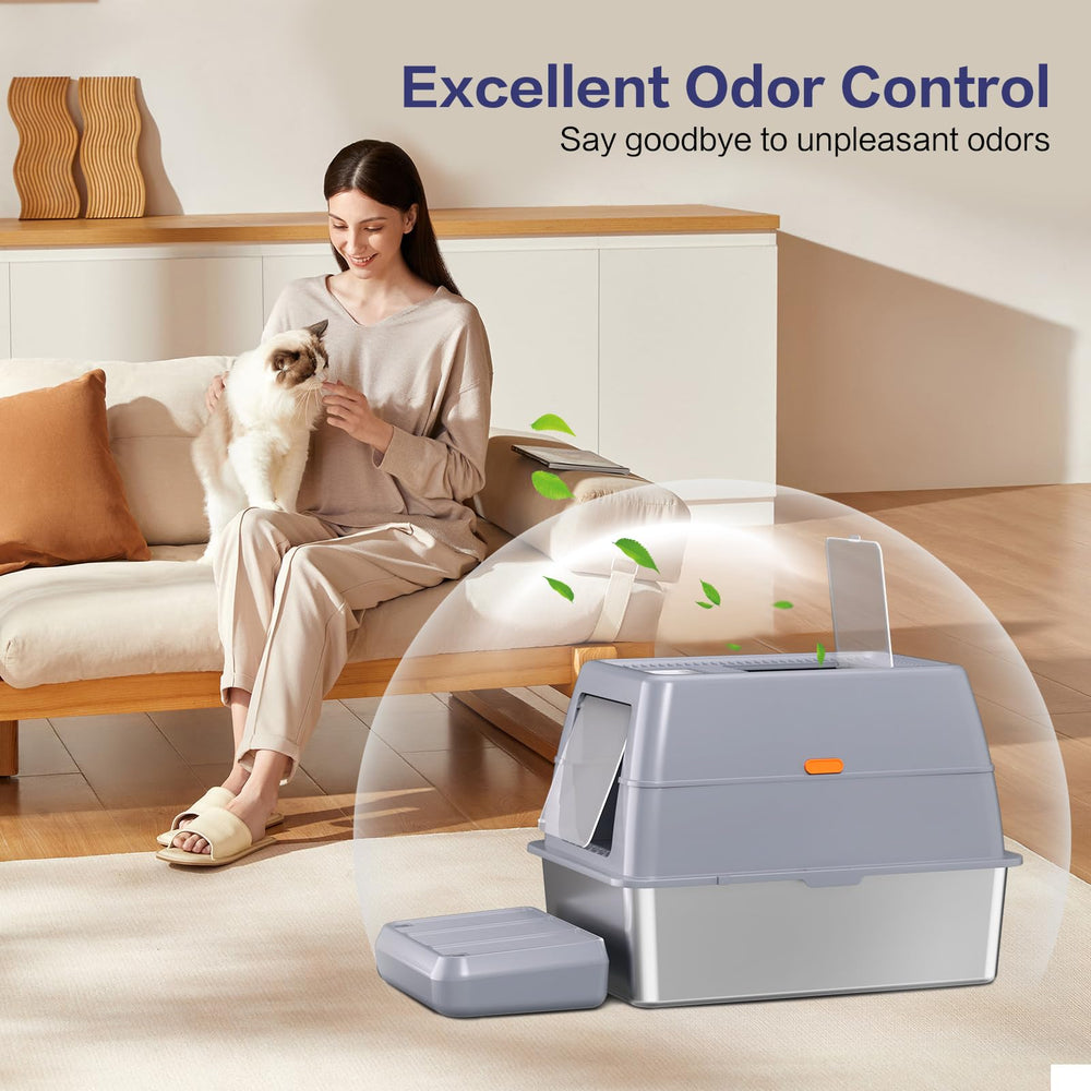 KITCATY XXXL litter box odor-control design keeps rooms fresher.