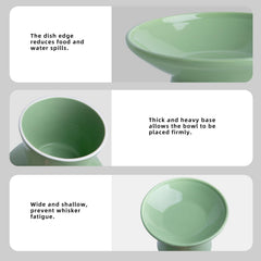 KitchenLESTAR 4-pack cat bowls green; modern design adds convenience to multi-pet households.