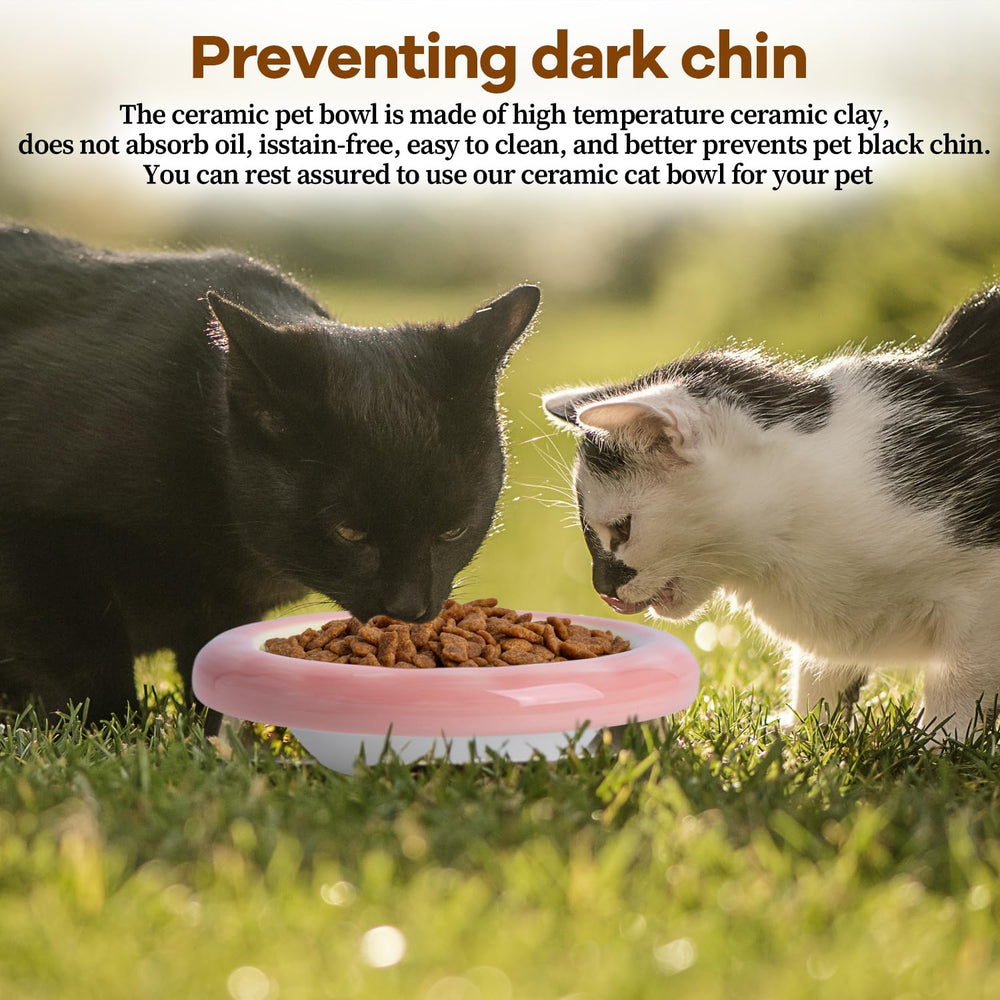 KITCHENLESTAR cat bowl dishwasher safe label emphasizes easy cleaning after feeding
