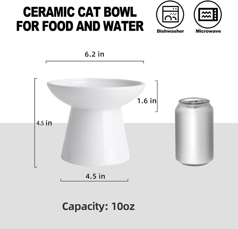 KITCHENLESTAR ceramic raised bowls close-up showing sturdy non-absorbent surface