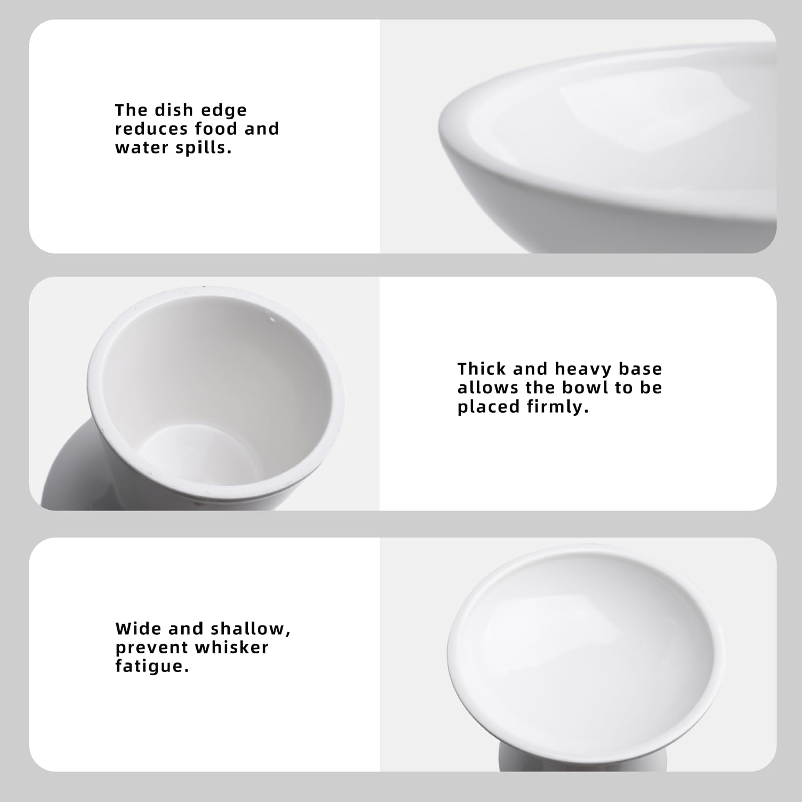 KITCHENLESTAR sturdy ceramic bowl with a stable base prevents tipping.