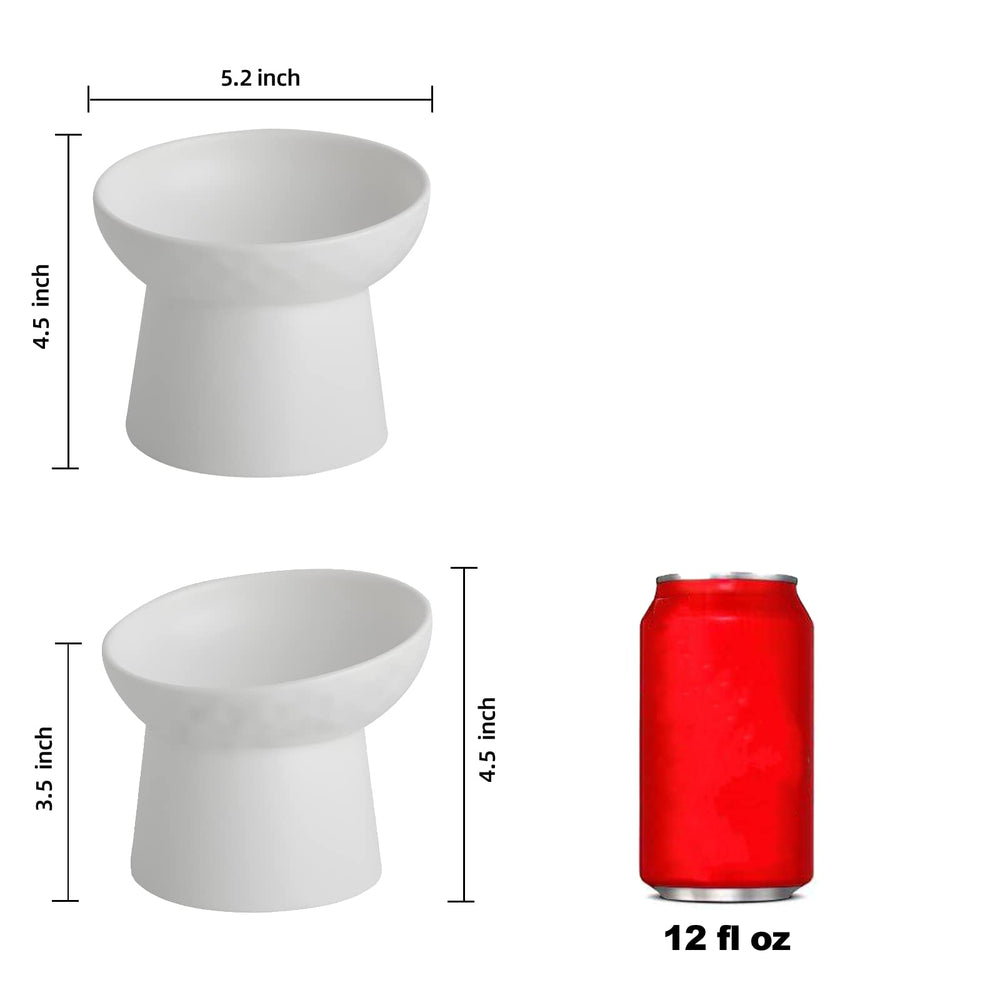 KITCHENLESTAR tilted-angle cat bowl aids center food and reduces mess.