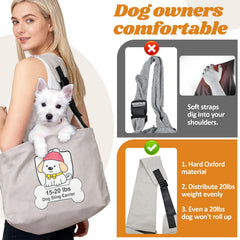 kitliog dog sling escape-proof mesh top and convenient pocket