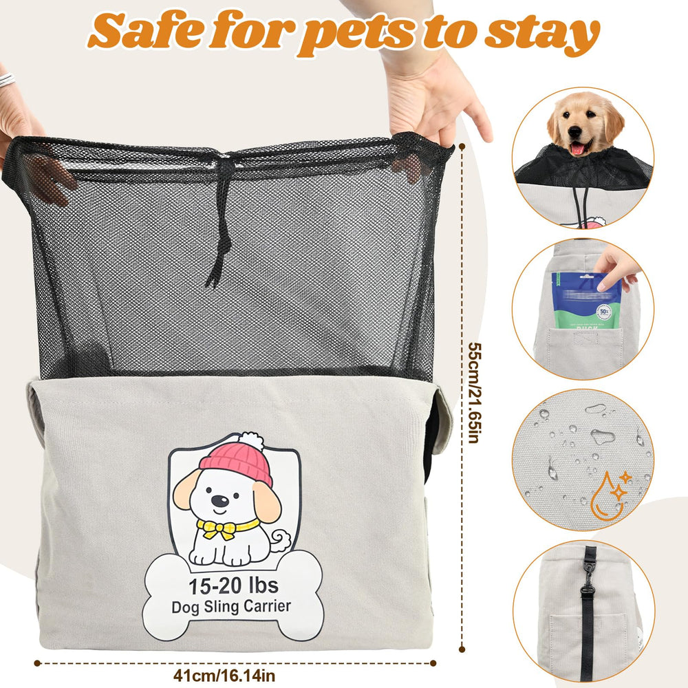 kitliog dog sling machine-washable fabric for easy cleanup