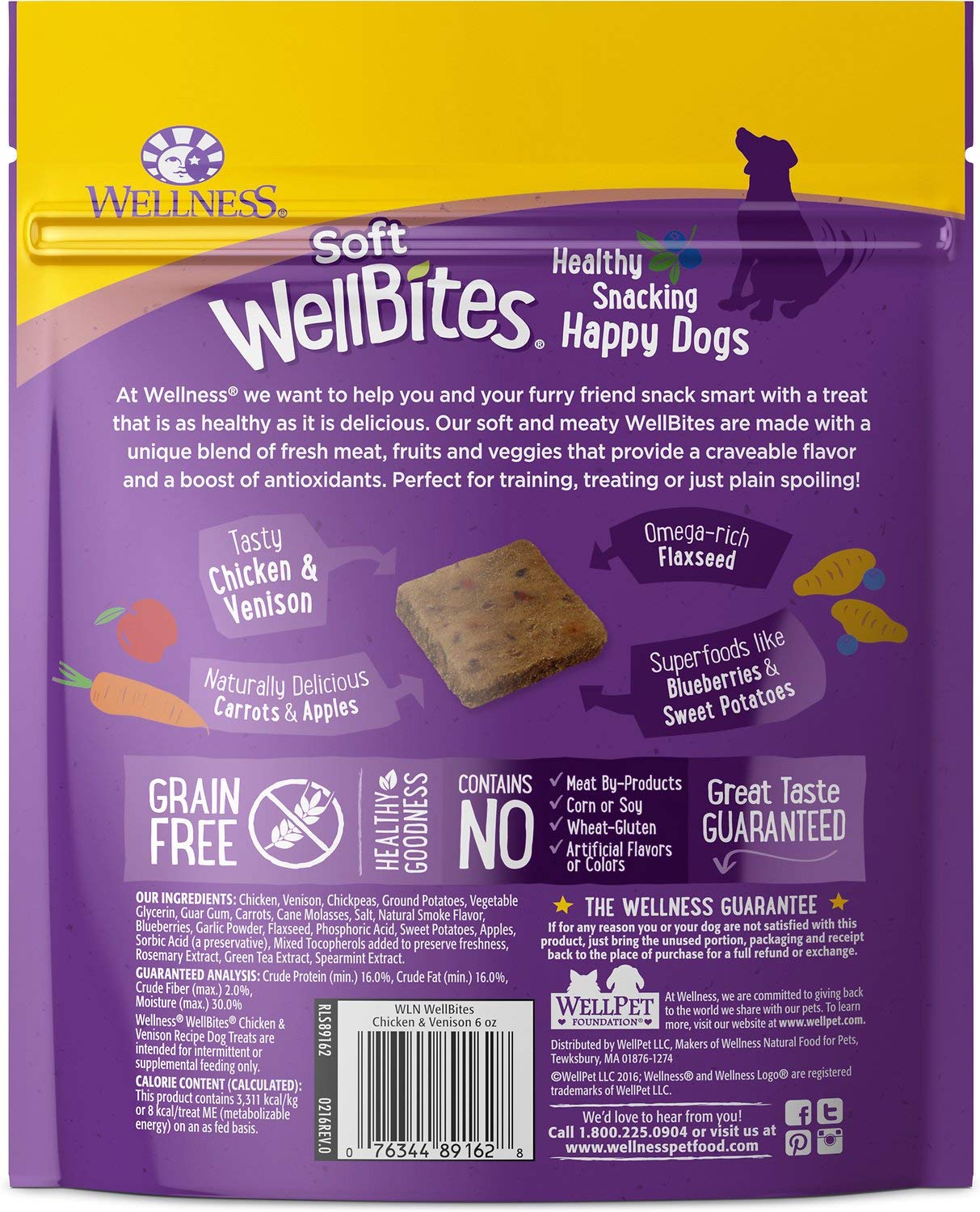 KITMOUS Wellness Soft WellBites chicken-lamb 6oz bites ideal for all ages and gentle chews