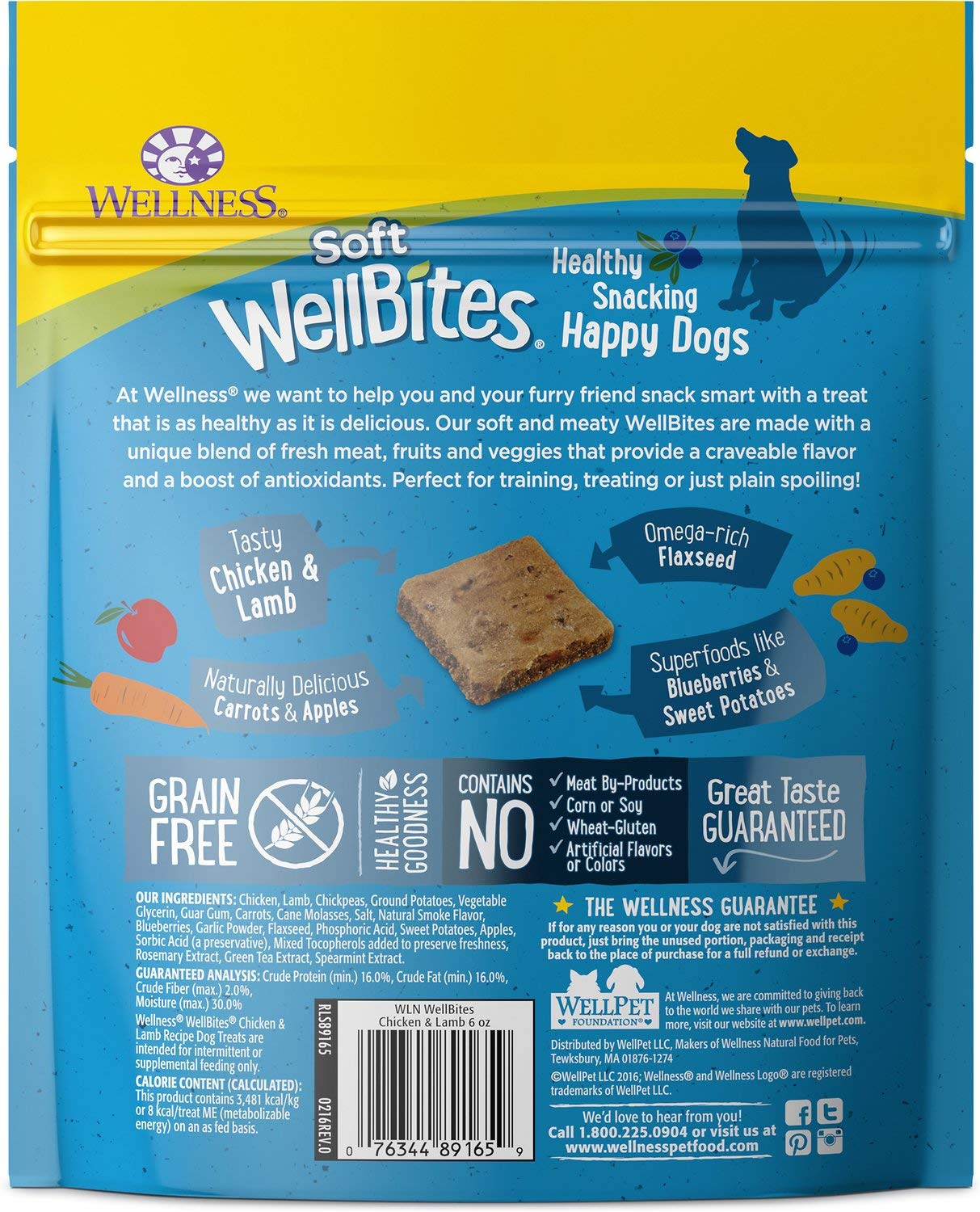 KITMOUS Wellness Soft WellBites turkey-duck 6oz bag showing grain-free snack for picky dogs