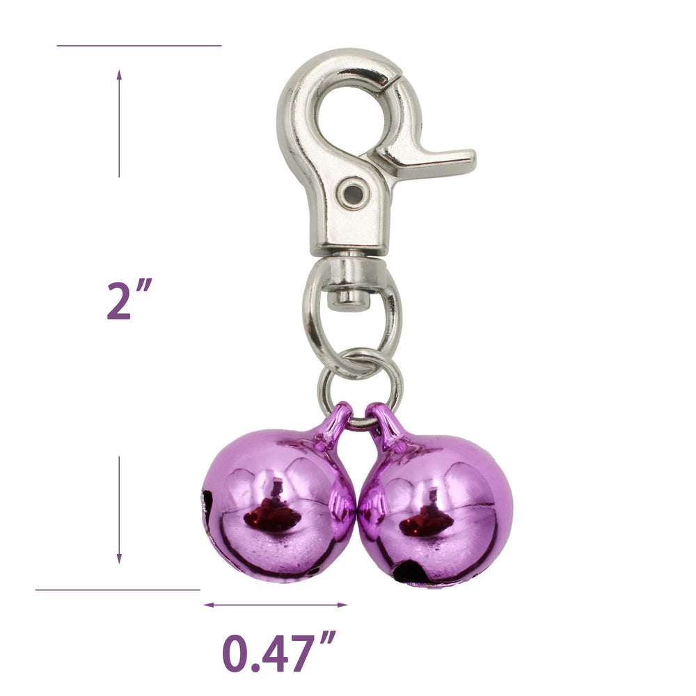 KITTAIL heavy-duty snap clips secure bells for active dogs and cats.