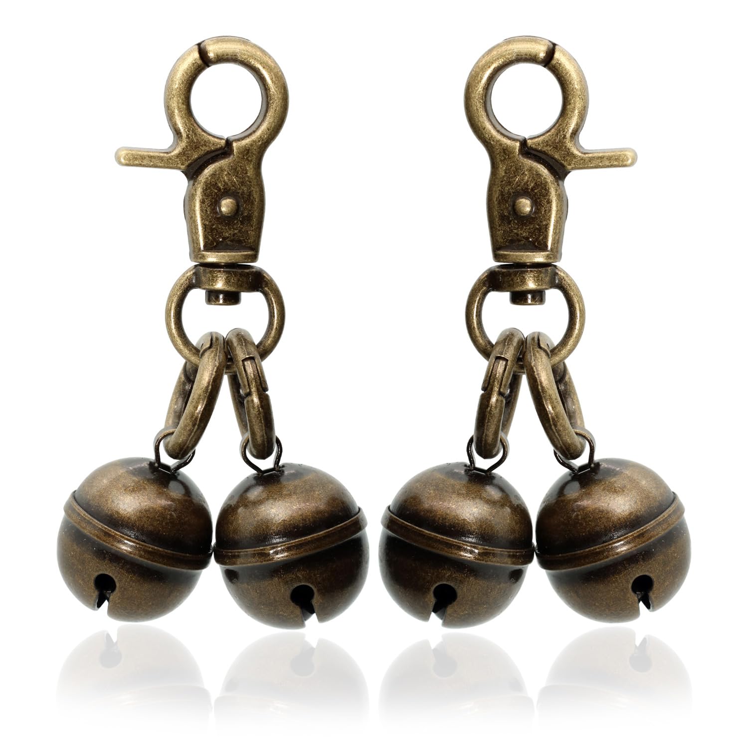 KITTAIL copper bells closeup showing crisp audible alerts for outdoor dogs