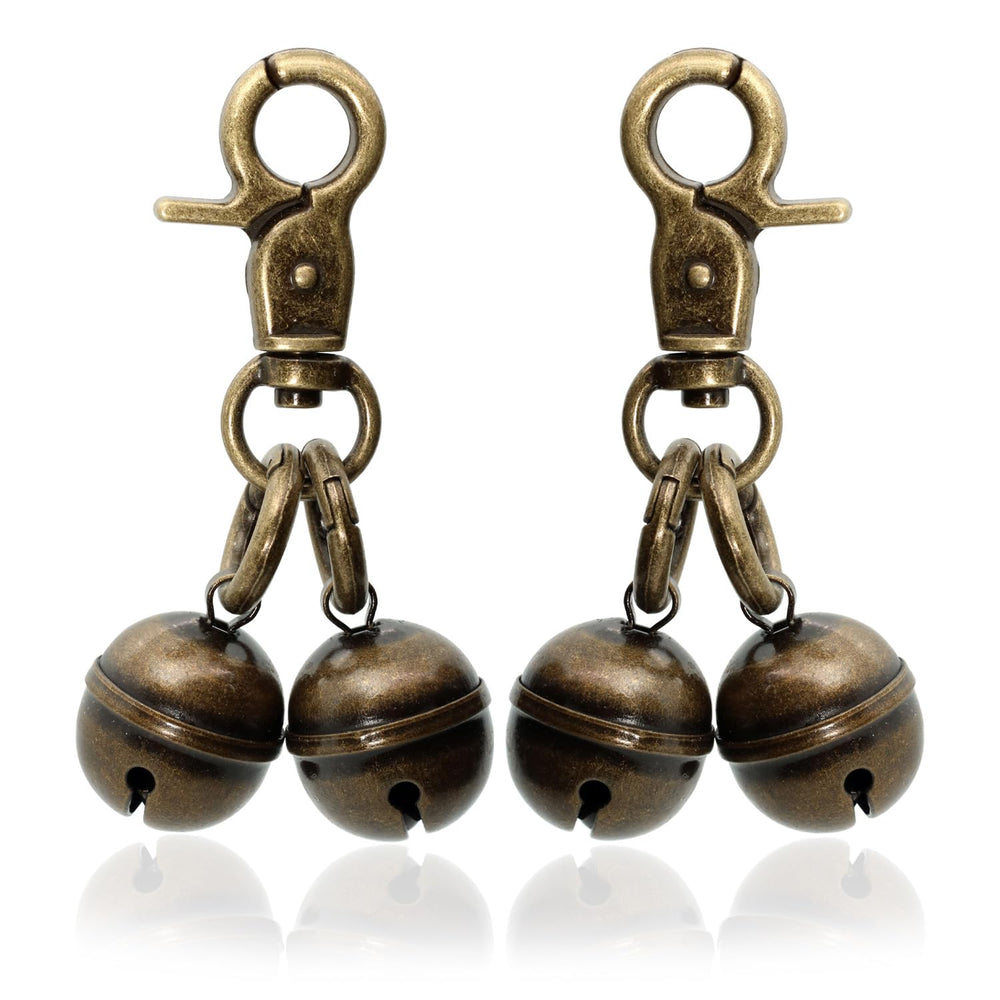 KITTAIL copper bells closeup showing crisp audible alerts for outdoor dogs